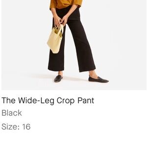 Wide leg crop pant Everlane
